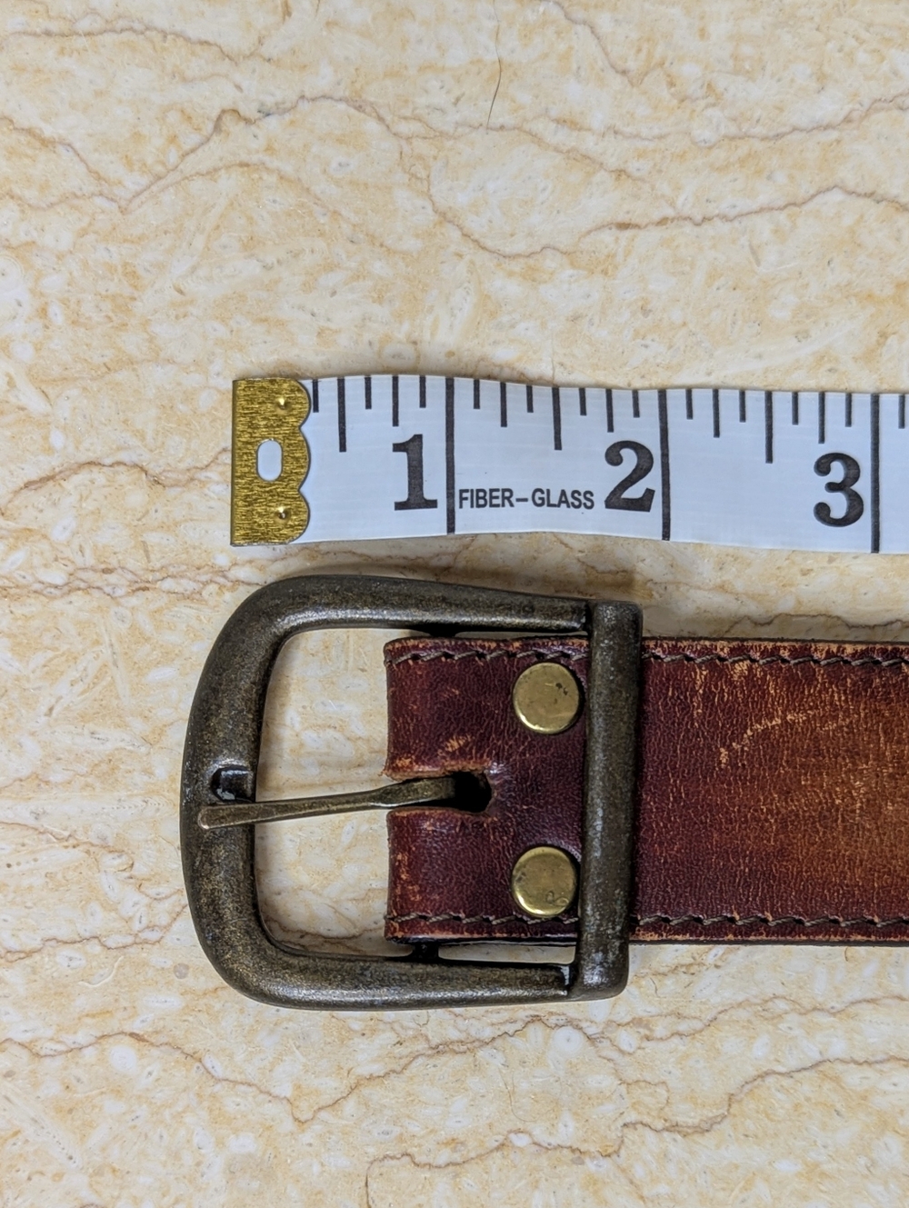 Vintage Leather Hand Stained Tooled Rugged Distressed Blue Floral Belt Womens 30 - Picture 12 of 14